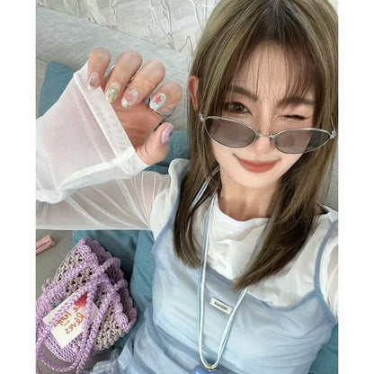 Oval Metal Frame Sunglasses