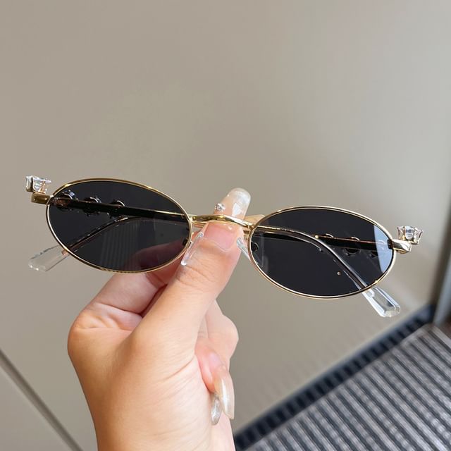 Oval Rhinestone Glasses / Sunglasses