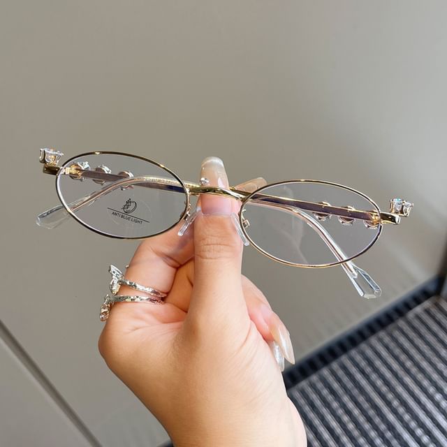 Oval Rhinestone Glasses / Sunglasses