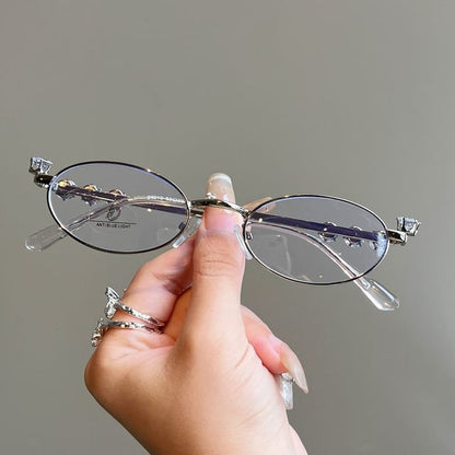 Oval Rhinestone Glasses / Sunglasses