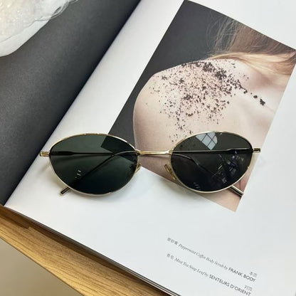 Oval Metal Frame Sunglasses