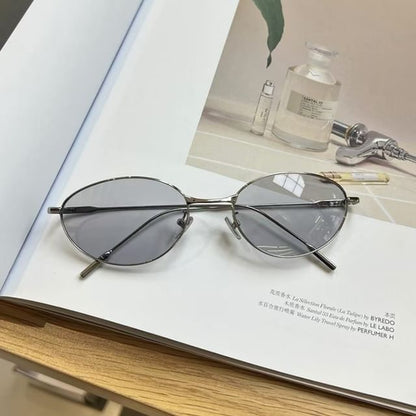 Oval Metal Frame Sunglasses