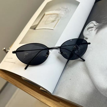 Oval Metal Frame Sunglasses
