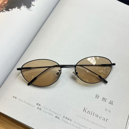 Oval Metal Frame Sunglasses