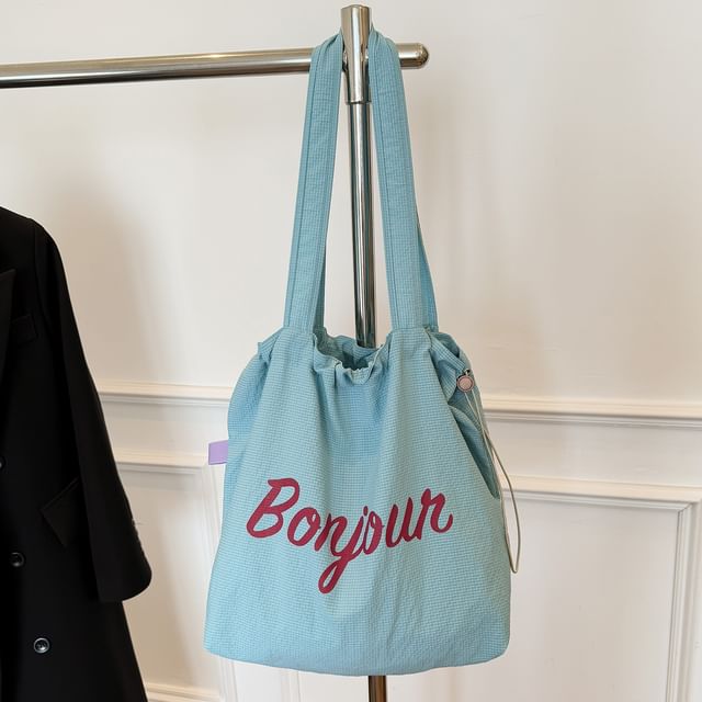 Tote Canvas Lettering Bag