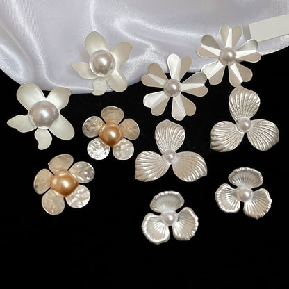 Flower Faux Pearl Stud Earring