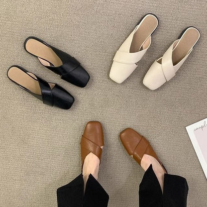 Mules Square Criss Cross Toe