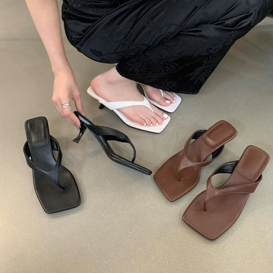 Heel Toe Flip-Flops Kitten Square