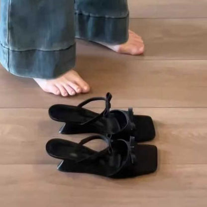 Sandals Bow Heel Slide Wedge