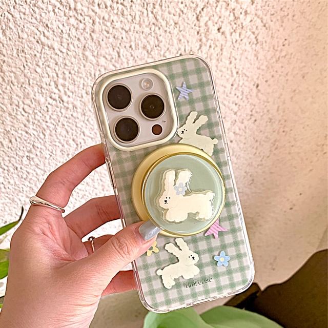 Rabbit Plaid Phone Case