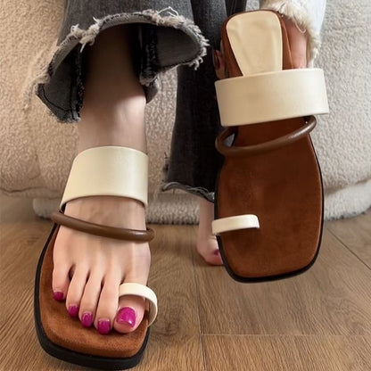 Toe Loop Slide Sandals
