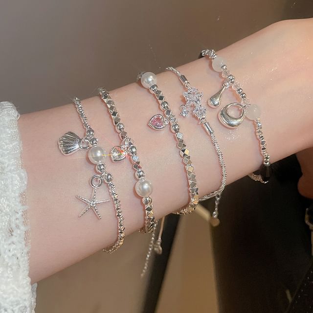 Faux Pearl Beaded Bracelet