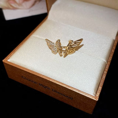 Rhinestone Butterfly Ear Cuff