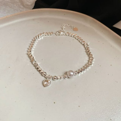 Faux Pearl Beaded Bracelet