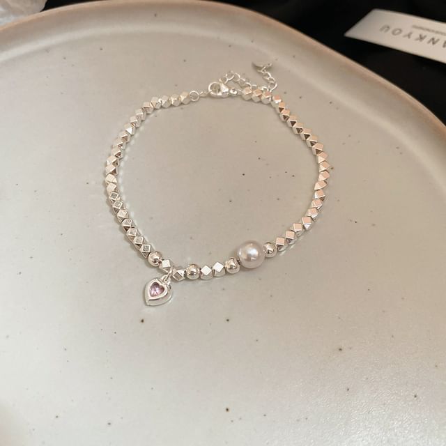 Faux Pearl Beaded Bracelet