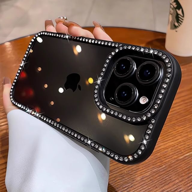 Case iPhone Transparent Rhinestone
