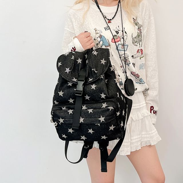 Backpack Star Print Flap