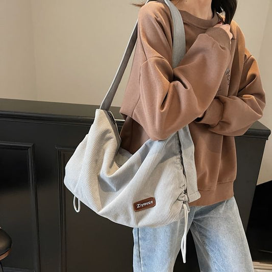 Striped Shoulder Bag Corduroy