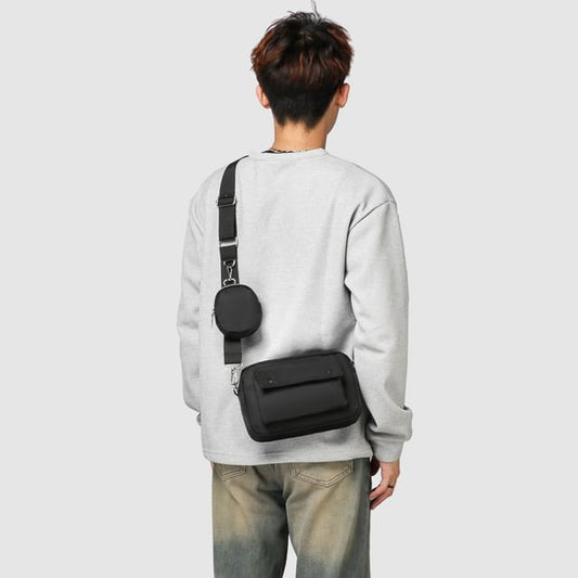 Plain Crossbody Zip Bag