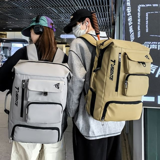 Lettering Zip Backpack