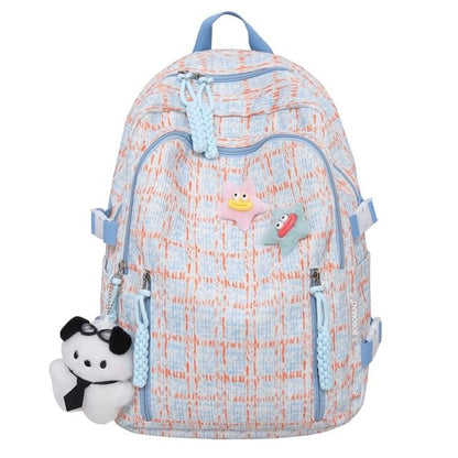Plaid Backpack Zip