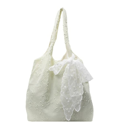 Embroidered Bag Tote Floral