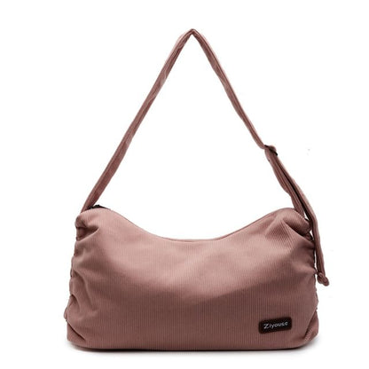 Striped Shoulder Bag Corduroy