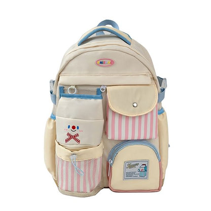 Panel Backpack Plaid Zip