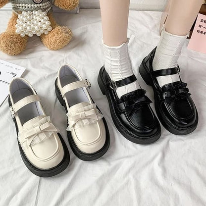 Jane Bow Platform Shoes Mary