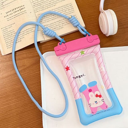 Cartoon Touchscreen Waterproof Crossbody Phone Pouch (Various Designs)
