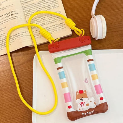 Cartoon Touchscreen Waterproof Crossbody Phone Pouch (Various Designs)