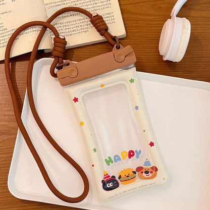 Cartoon Touchscreen Waterproof Crossbody Phone Pouch (Various Designs)