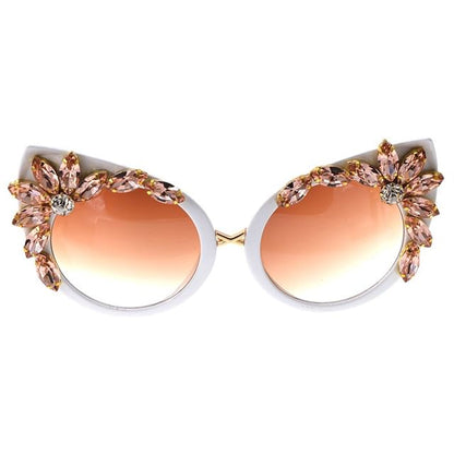 Rhinestone Sunglasses Eye Cat