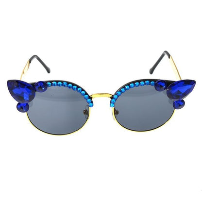Floral Rhinestone Sunglasses