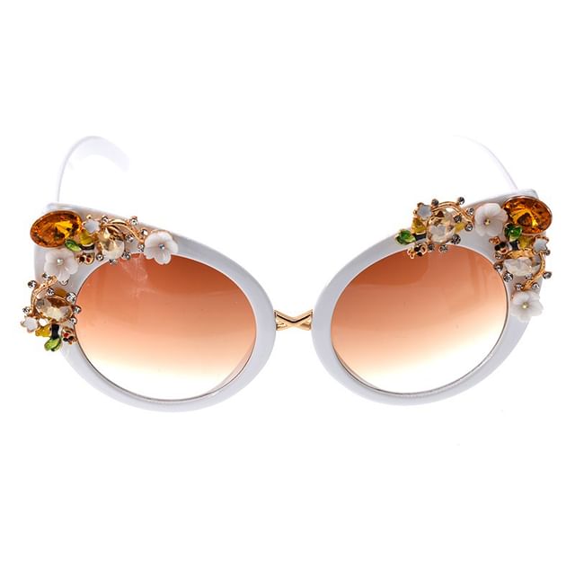 Rhinestone Sunglasses Eye Cat