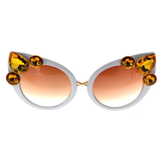 Rhinestone Sunglasses Eye Cat