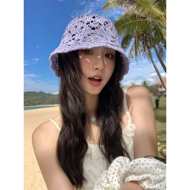Crochet Straw Hat Bucket