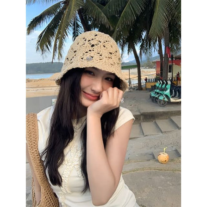 Crochet Straw Hat Bucket