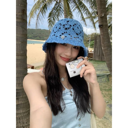 Crochet Straw Hat Bucket