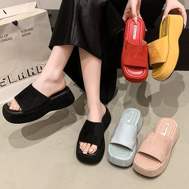Platform Slide Sandals