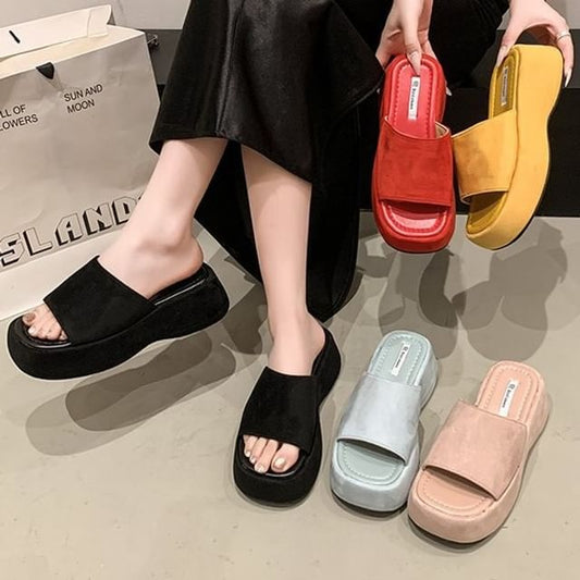 Platform Slide Sandals
