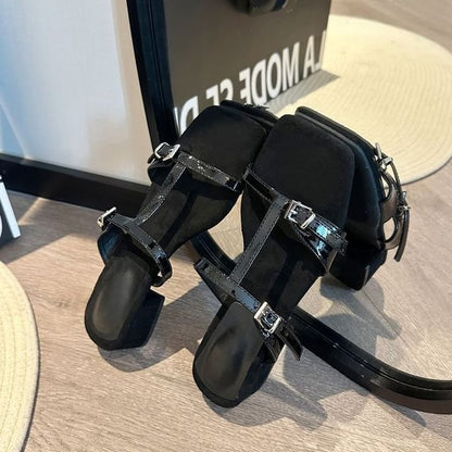 Slide Heel Strappy Chunky Sandals