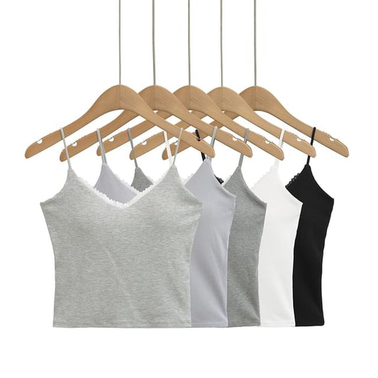 Lace-Trim Padded Camisole Top