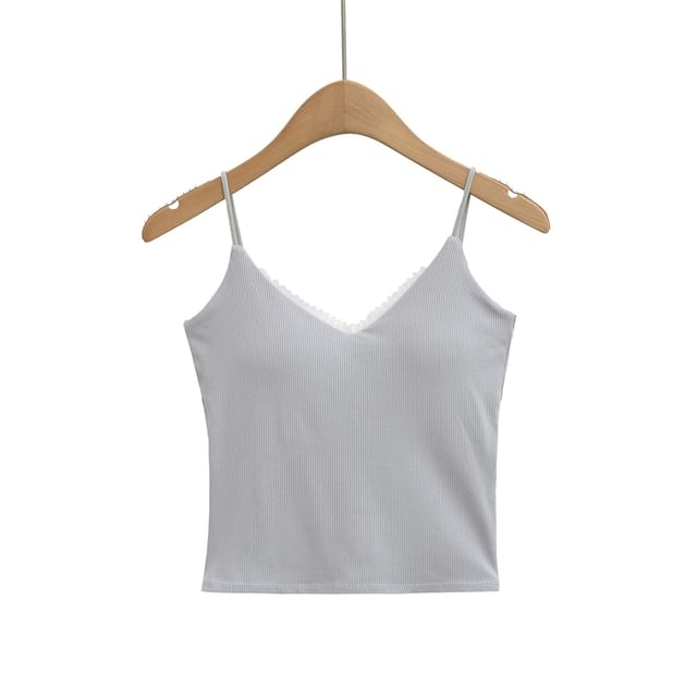 Lace-Trim Padded Camisole Top