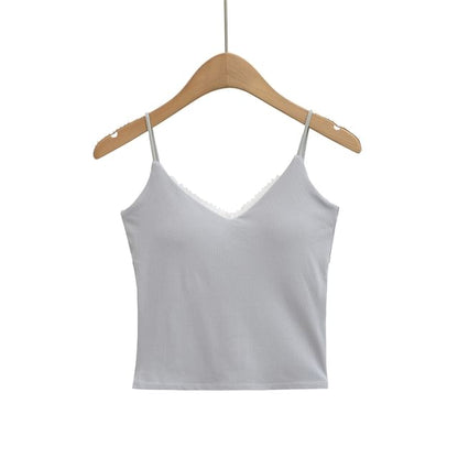 Lace-Trim Padded Camisole Top