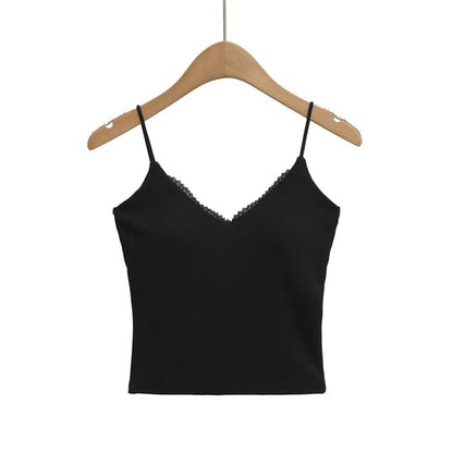 Lace-Trim Padded Camisole Top