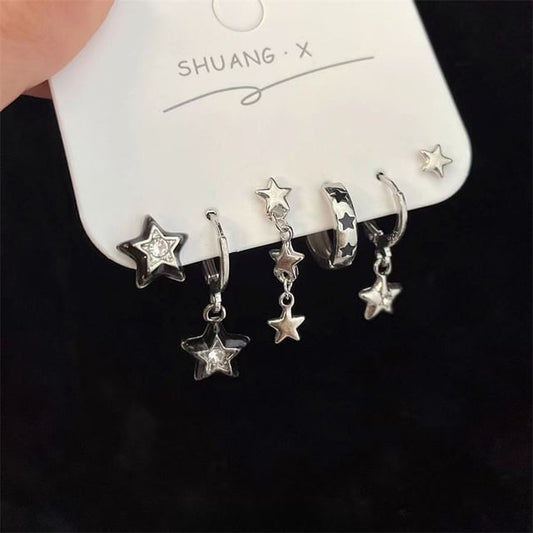 Asymmetrical Star of Earring Pairs: Set 3