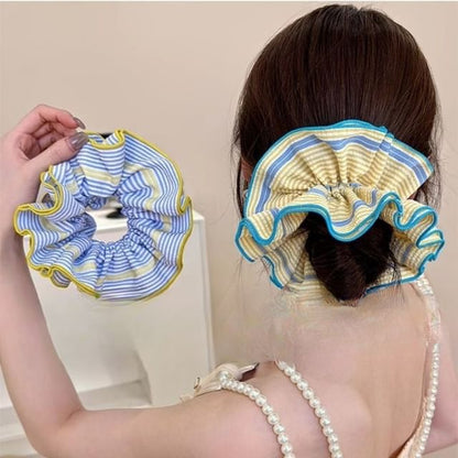 Scrunchie Ruffled Striped