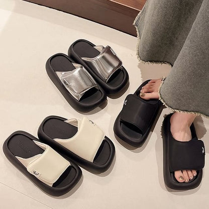 Platform Adhesive Sandals Strap