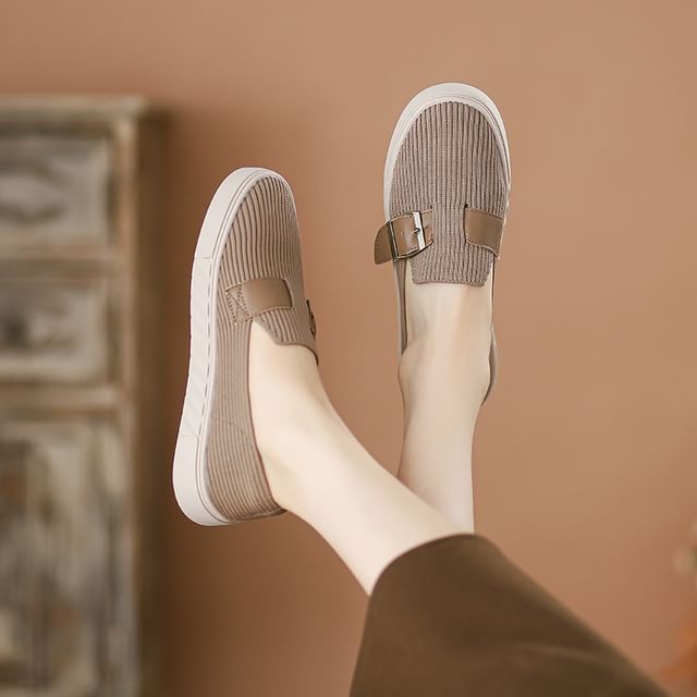 Buckled Platform Slip-Ons